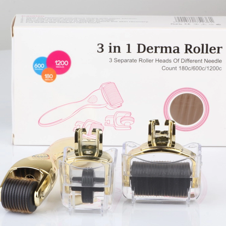 OEM / ODM แบรนด์ที่กําหนดเอง 3 ใน 1 Drs Derma Roller สําหรับ Anti Aging สแตนเลสไทเทเนียม 0