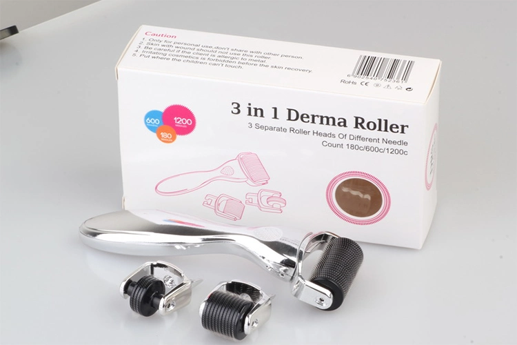 OEM / ODM แบรนด์ที่กําหนดเอง 3 ใน 1 Drs Derma Roller สําหรับ Anti Aging สแตนเลสไทเทเนียม 1