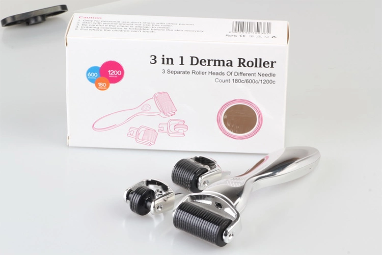 OEM / ODM แบรนด์ที่กําหนดเอง 3 ใน 1 Drs Derma Roller สําหรับ Anti Aging สแตนเลสไทเทเนียม 3