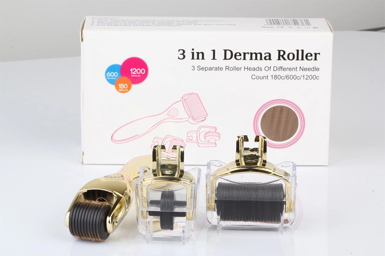 OEM / ODM แบรนด์ที่กําหนดเอง 3 ใน 1 Drs Derma Roller สําหรับ Anti Aging สแตนเลสไทเทเนียม 2