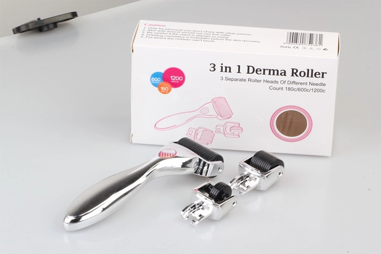 OEM / ODM แบรนด์ที่กําหนดเอง 3 ใน 1 Drs Derma Roller สําหรับ Anti Aging สแตนเลสไทเทเนียม 4